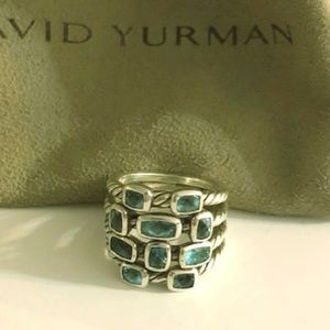 David Yurman Blue Topaz Confetti Ring